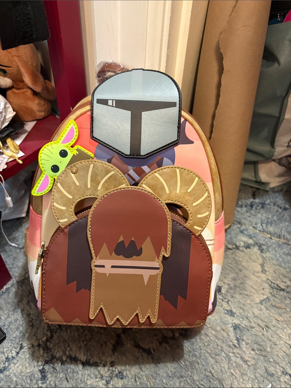 Kids Mandalorian & Grogu Character Mini Backpack - Multicolor